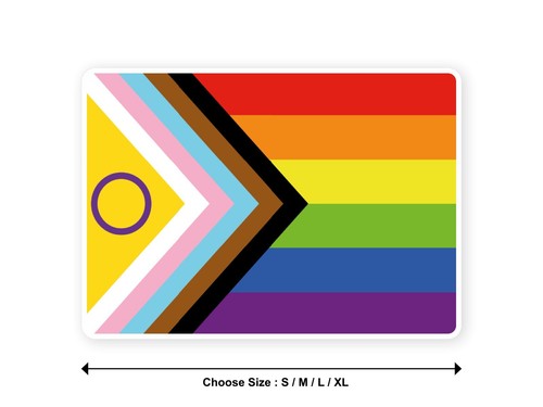 Sticker flag intersex - flag,