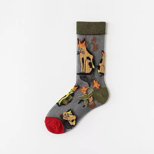 Female sheer socks kitten - sheer,