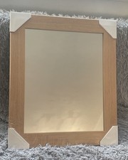 Oak Effect Mirror Wall New 63x53cm
