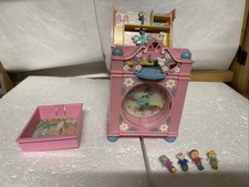 Polly Pocket Funtime Clock Bluebird Toys 1989 Working Complete (4 Figures)