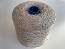 Hinchliffe 100% Lambswool Knitting Weaving 2/17nm Yarn Cone Beige Clay 390, 865g