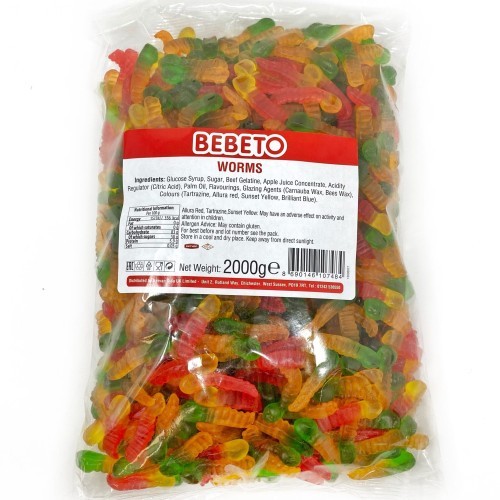 Bebeto jelly worms 2kg - bebeto,