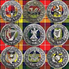 Scottish Kilt Fly Plaid Brooch Various Antique/Highland Pin Brooches Celtic 3" 