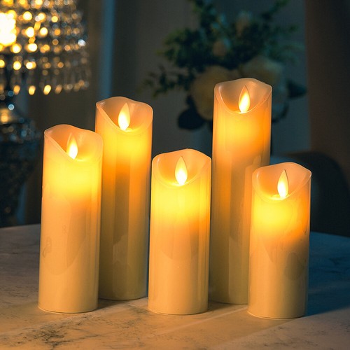 Set led flameless pillar - set, of