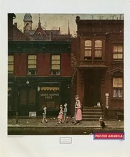 Walking To Church by Norman Rockwell Fine Art Print Poster 22.5 x 27.5