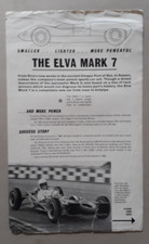 Elva Mark 7 Brochure / Leaflet 1963 - Coventry Climax FWA