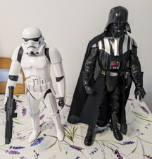 Large Collectable Star Wars Darth Vader Figure 20" & Stormtrooper Jakks Pacific
