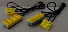 2x Lego Brick 2974c01 Electric Touch Sensor Brick 4x2 with 78cm Wire