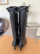 Duo Knee High Black Leather