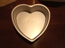 Silver Wood Style Heart Shape Cake Tin Baking Mould