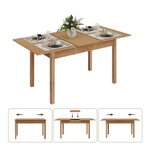 Large extendable dining table - dining,