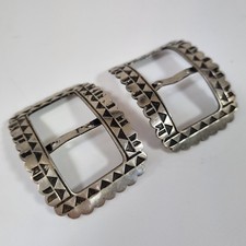 Antique Pair Of Steel Shoe Buckles By LW Louis Wolfers Paris