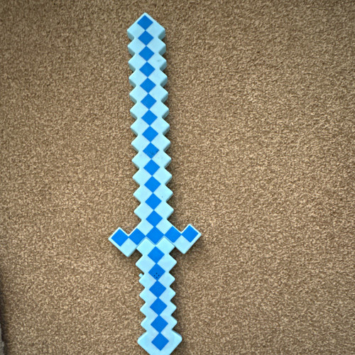 Blue pixelated minecraft - pixelated, minecraft-style