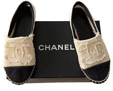 Chanel Espadrilles 39 Chanel Cloth Espadrilles Black Cream