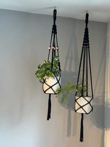 Macrame plant hanger indoor - macrame,