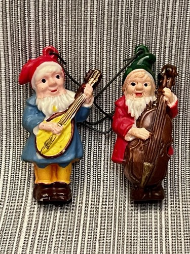 Vintage elf gnome ornaments - vintage,