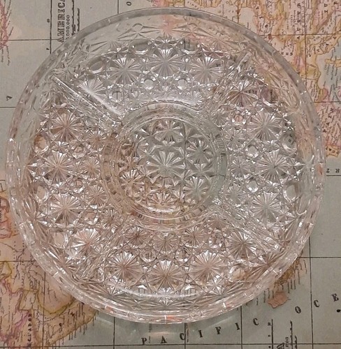 Round crystal section tray - round,