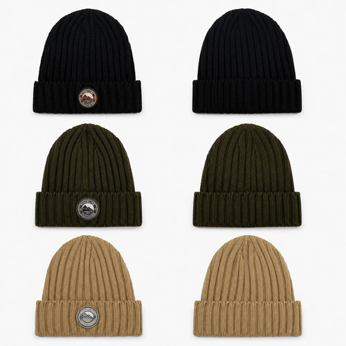 Ridgeline knitted beanie hat - knitted,