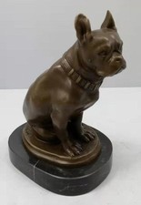 French Bulldog Bronze Sculpture - 25cm High - Solid Marble Base - Frenchie