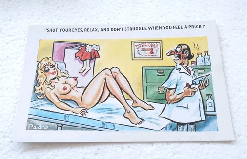 Saucy seaside postcard - postcard, vintage