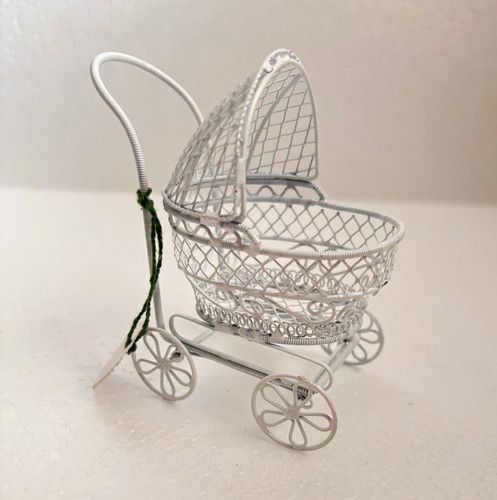 Miniature white metal wire - white,