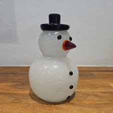 Hand Blown Art Glass Snowman