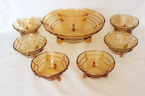 Art deco amber glass - deco,