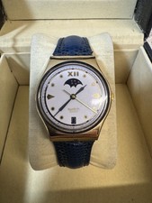 Swatch C.E.O. GX709 1992 Standard Gents Moon Phase watch New Battery