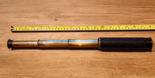 Vintage brass telescope - vintage,