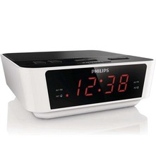 Philips Dual Alarm Auto Tune FM Clock Radio - White (AJ3115/05)