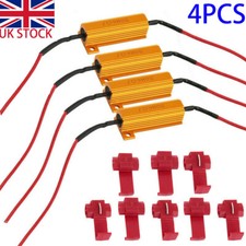 4X LED Indicator Ballast Load Resistor Flash Rate Relay Turn Signal Bulb 50W UK