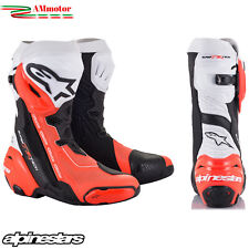 Boots ALPINESTARS SUPERTECH R VENTED Black White Red Fluo N 43 Racing Motorcycle