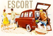 Art Ad  Escort Car Auto  Poster Print