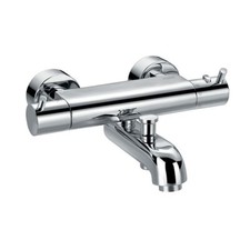 Flova LVTBSMWM Levo Thermo Exposed Wall-Mounted Bath & Shower Mixer - Excl. kit