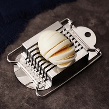Egg Slicer Stainless Steel Eggs Hard Boiled Metal Cutter Section Chopper