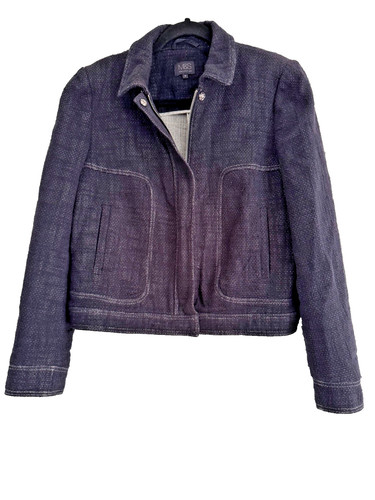 Fab blue collared boucle - s,