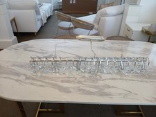 Matching pair of BHS  chrome chandeliers