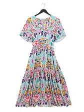 Welligogs A-Line Maxi Dress UK10 in Multi