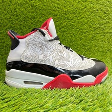 Nike Air Jordan Dub Zero Boys Size 6Y White Black Red Basketball Shoes Sneakers