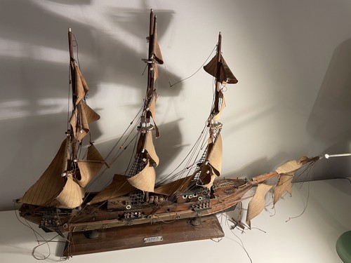 Large wooden ship model - large,