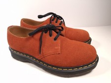 DR. MARTEN 1461 BURNT ORANGE SUEDE LACE UP SHOES SIZE UK 5 EU 38 