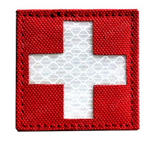 Swiss Flag Patch Reflective