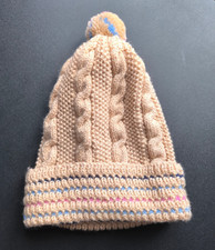 Hand Knitted Beanie Bobble Hat