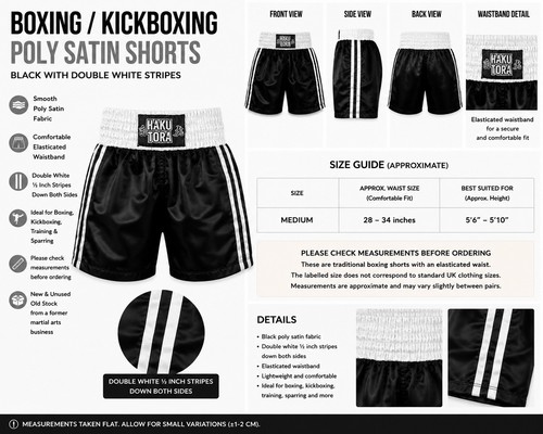 Hakutora boxing shorts black - boxing, shorts.