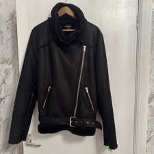 Men's black sheepskin coat