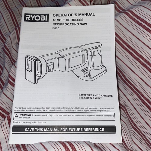 New manual ryobi - manual,
