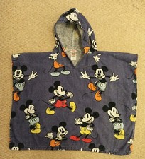 Vintage Disney Mickey Mouse Children's Hooded Towel Poncho Bath, Beach, Pool S/M