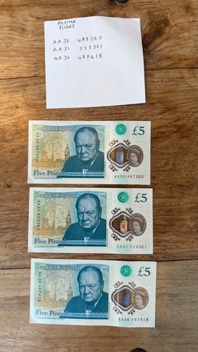 Polymer notes first - polymer, £5
