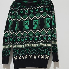Boys Minecraft Green Fairisle