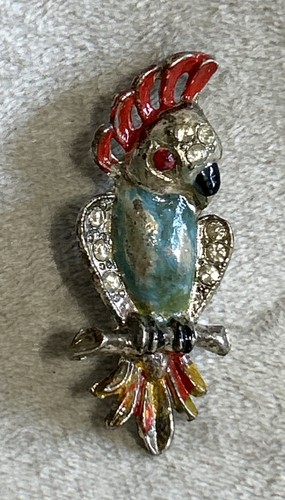 Vintage cockatoo brooch - cockatoo,